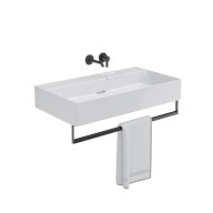 LO.wb.90.0 Раковина LOGICA мебельная/подвесная без отверстий 90, белая глянцевая - фото 129823