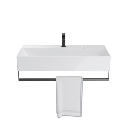 LO.wb.90.1 Раковина LOGICA мебельная/подвесная с одним отверстием 90, белая глянцевая - фото 129827