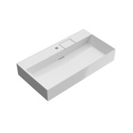 LO.wb.90.1 Раковина LOGICA мебельная/подвесная с одним отверстием 90, белая глянцевая - фото 129830