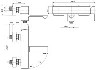 V2CR105KM Смеситель FIORETTO для ванны, хром - фото 129900