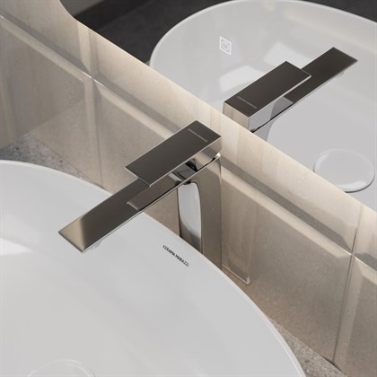 V2CR205LLKM Высокий смеситель FIORETTO для раковины без донного клапана, хром - фото 129912