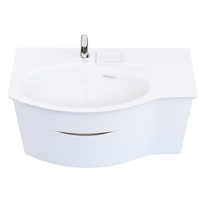 RV.100Lh/WHT.M Тумба RIVA 100 см левая, белая матовая - фото 129975