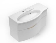 RV.100Lh/WHT.M Тумба RIVA 100 см левая, белая матовая - фото 129977