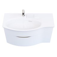 RV.100Lh/WHT.M Тумба RIVA 100 см левая, белая матовая - фото 129985