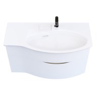 RV.100Rh/WHT.M Тумба RIVA 100 см правая, белая матовая - фото 130008