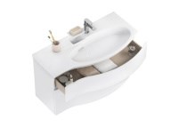 RV.100Rh/WHT.M Тумба RIVA 100 см правая, белая матовая - фото 130010