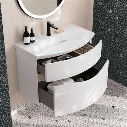 RV.80/WHT.M Тумба RIVA 80 см, белая матовая - фото 130015