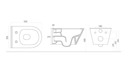 Унитаз подвесной безободковый Creto Logan L3 белый 1003-001-L3W - фото 130639