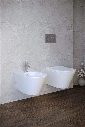 Биде подвесное безободковое Creto Logan L3 белое 1003-003-L3W - фото 130642