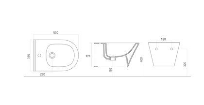 Биде подвесное безободковое Creto Logan L3 белое 1003-003-L3W - фото 130645