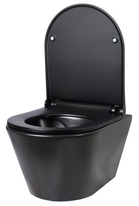 Унитаз подвесной безободковый Creto Logan L3 черный матовый 1003-002-L3BlMat - фото 130650