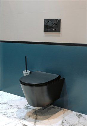 Унитаз подвесной безободковый Creto Logan L3 черный матовый 1003-002-L3BlMat - фото 130655