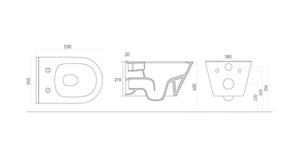 Унитаз подвесной безободковый Creto Logan L3 черный матовый 1003-002-L3BlMat - фото 130659