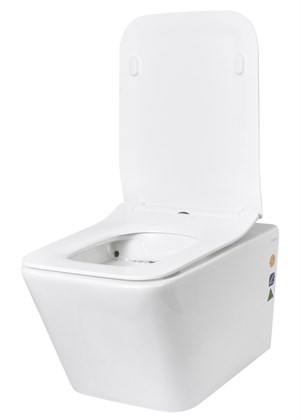 Унитаз подвесной безободковый Creto Logan L2 белый - (крышка в комплекте) 1002-001-L2W - фото 130664