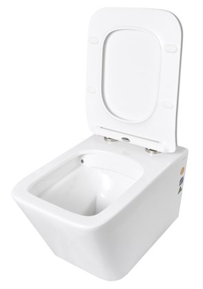 Унитаз подвесной безободковый Creto Logan L2 белый - (крышка в комплекте) 1002-001-L2W - фото 130665