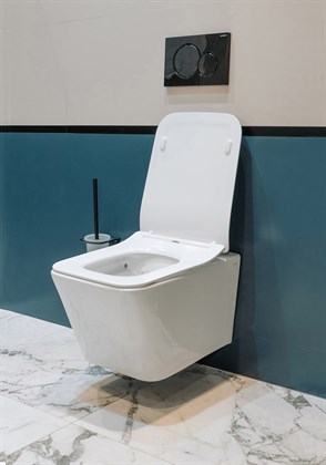 Унитаз подвесной безободковый Creto Logan L2 белый - (крышка в комплекте) 1002-001-L2W - фото 130674