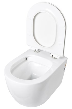 Унитаз подвесной безободковый Creto Logan L1 белый - (крышка в комплекте) 1001-001-L1W - фото 130683