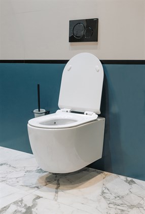 Унитаз подвесной безободковый Creto Logan L1 белый - (крышка в комплекте) 1001-001-L1W - фото 130689