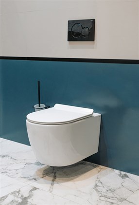 Унитаз подвесной безободковый Creto Logan L1 белый - (крышка в комплекте) 1001-001-L1W - фото 130690