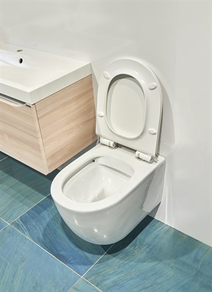 Унитаз подвесной безободковый Creto Logan L1 белый - (крышка в комплекте) 1001-001-L1W - фото 130695