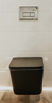 Унитаз подвесной безободковый Creto Logan L2 1002-002-L2BLMAT с крышкой-сиденьем микролифт, черный матовый - фото 130713