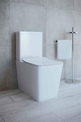 Унитаз-компакт Creto Logan L2 1002-004-WF безободковый с крышкой-сиденьем микролифт, белый - фото 130729