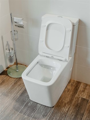 Унитаз-компакт Creto Logan L2 1002-004-WF безободковый с крышкой-сиденьем микролифт, белый - фото 130736