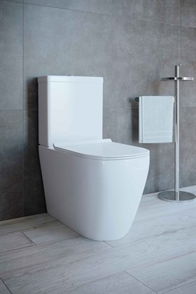 Унитаз-компакт Creto Logan L1 1001-004-WF безободковый с крышкой-сиденьем микролифт, белый - фото 130745