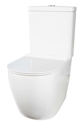 Унитаз-компакт Creto Logan L1 1001-004-WF безободковый с крышкой-сиденьем микролифт, белый - фото 130746