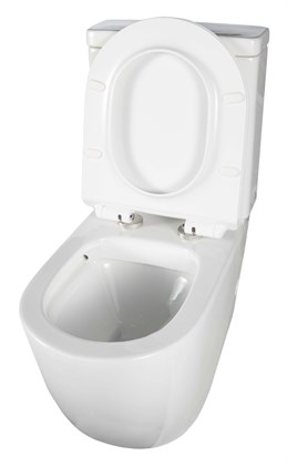 Унитаз-компакт Creto Logan L1 1001-004-WF безободковый с крышкой-сиденьем микролифт, белый - фото 130748