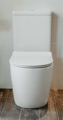 Унитаз-компакт Creto Logan L1 1001-004-WF безободковый с крышкой-сиденьем микролифт, белый - фото 130751