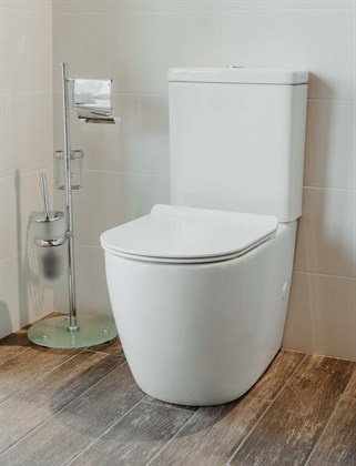 Унитаз-компакт Creto Logan L1 1001-004-WF безободковый с крышкой-сиденьем микролифт, белый - фото 130753