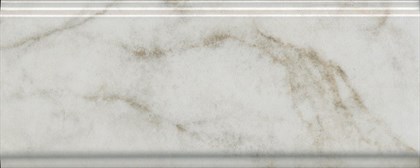 BDA025R Серенада белый глянцевый обрезной 30x12x1,3 бордюр - фото 131261