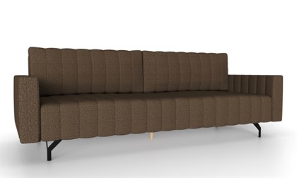 Хьюго-2 Диван прямой трёхместный (Темно-коричневый, ткань RICO FLEX 112) - фото 131519