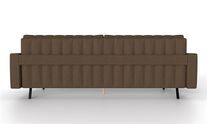 Хьюго-2 Диван прямой трёхместный (Темно-коричневый, ткань RICO FLEX 112) - фото 131521