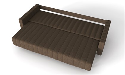 Хьюго-2 Диван прямой трёхместный (Темно-коричневый, ткань RICO FLEX 112) - фото 131524