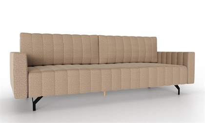 Хьюго-2 Диван прямой трёхместный (Светло-коричневый, ткань RICO 109) - фото 131527