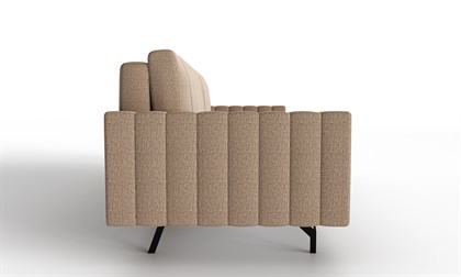 Хьюго-2 Диван прямой трёхместный (Светло-коричневый, ткань RICO 109) - фото 131528