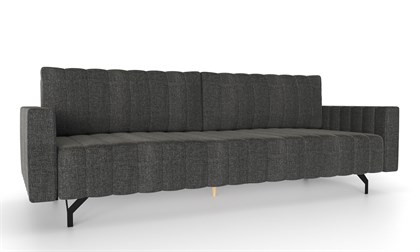 Хьюго-2 Диван прямой трёхместный (Стальной, ткань RICO FLEX 9292) - фото 131535