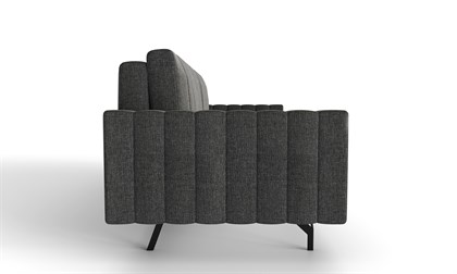 Хьюго-2 Диван прямой трёхместный (Стальной, ткань RICO FLEX 9292) - фото 131536