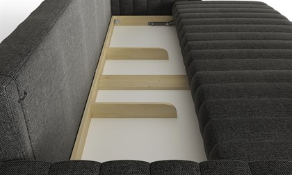 Хьюго-2 Диван прямой трёхместный (Стальной, ткань RICO FLEX 9292) - фото 131538