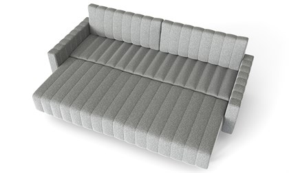 Хьюго-2 Диван прямой трёхместный (Светло-серый, ткань RICO 108) - фото 131548