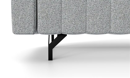 Хьюго-2 Диван прямой трёхместный (Светло-серый, ткань RICO 108) - фото 131549