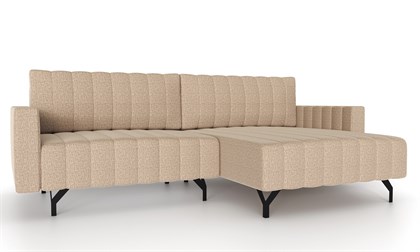 Хьюго-2 Диван угловой трёхместный (Светло-коричневый, ткань RICO 109) - фото 131552