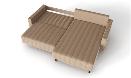 Хьюго-2 Диван угловой трёхместный (Светло-коричневый, ткань RICO 109) - фото 131557