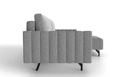 Хьюго-2 Диван угловой трёхместный (Светло-серый, ткань RICO 108) - фото 131561