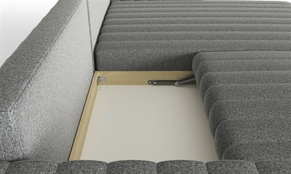 Хьюго-2 Диван угловой трёхместный (Светло-серый, ткань RICO 108) - фото 131563