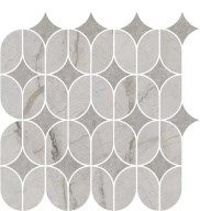 KMD2HID004BR Ифран наборный серый светлый глянцевый обрезной 30x32,5x0,9 декор - фото 134633