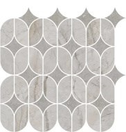 KMD2HID004BR Ифран наборный серый светлый глянцевый обрезной 30x32,5x0,9 декор - фото 134634