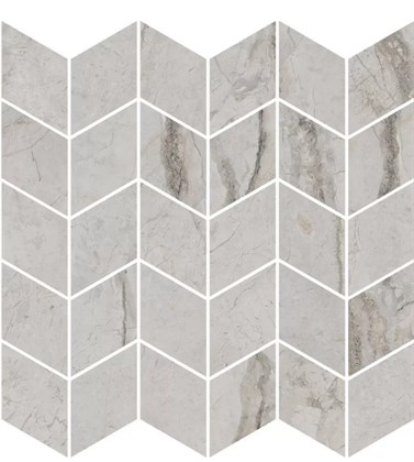 KMD2MSM007BR Ифран мозаичный серый светлый глянцевый обрезной 30x31,2x0,9 декор - фото 134652